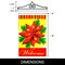 G128 Combo Pack Garden Flag Hanger 14IN & Garden Flag Welcome Red Poinsettia 12x18IN Printed 150D Polyester